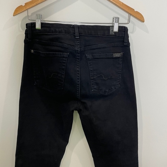 7 For All Mankind Black Karch Bootcut Jeans - Picture 5 of 7